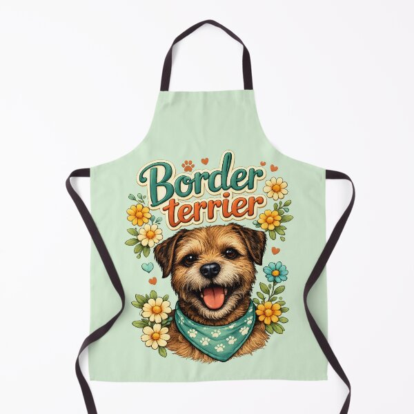 Item preview, Border Terrier Floral Charm – Cute Dog Lover Vintage Style Design designed and sold by blankTeeShirt.