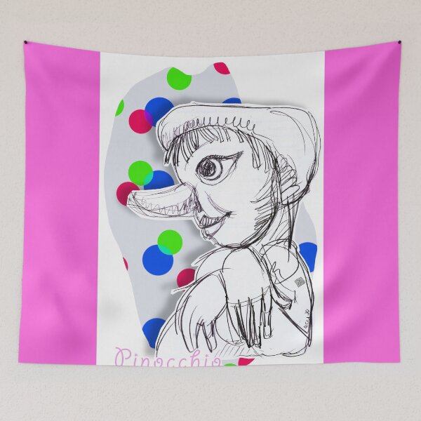 Item preview, PINOCCHIO Meditation (Original Pencil Drawing by ACCI) designed and sold by VanyssaGraphics.