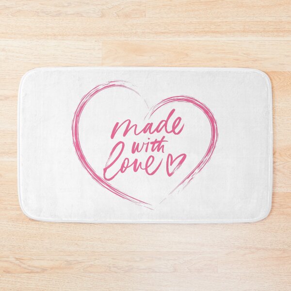 Item preview, Made With Love Pink Heart Cursive Love Design designed and sold by HYPNK.