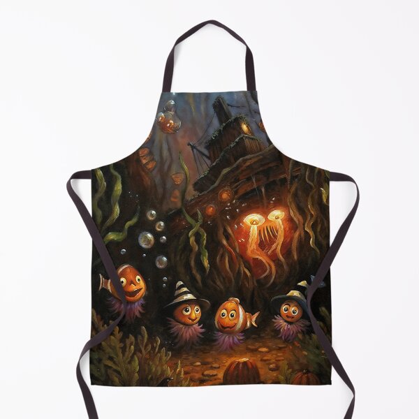 Item preview, Underwater Halloween Fish Witch Cute Spooky Art designed and sold by DarkHolyQueen.