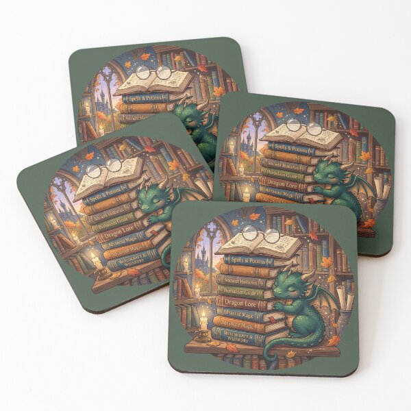 Item preview, Cute Magic Dragon Bookworm: Whimsical Library Sticker Art designed and sold by MoonwoodStudio.