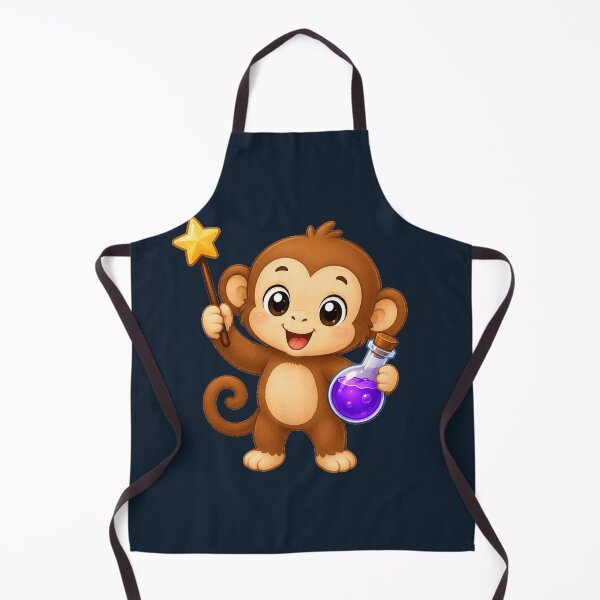 Item preview, Cute Kawaii Wizard Monkey With Magic Wand designed and sold by Seculinator.