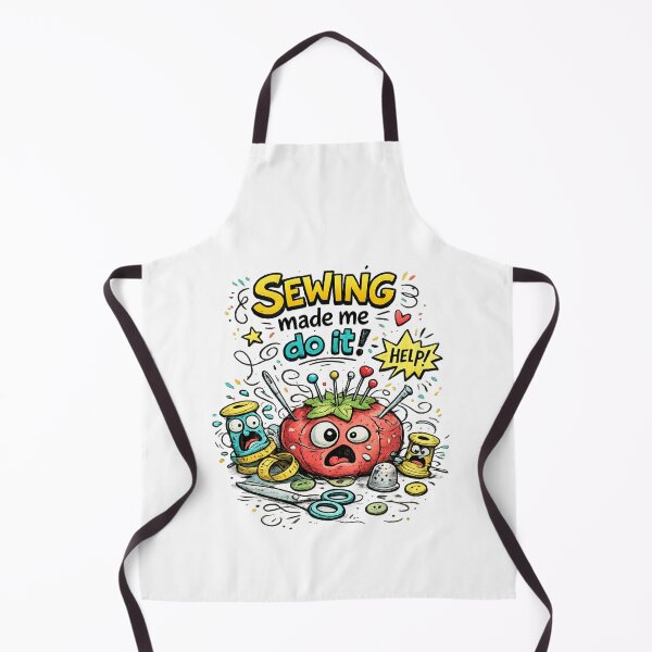 Item preview, Sewing Made Me Do It | Funny Retro Vintage Sewing Cartoon designed and sold by EverStitchStudio ★★★★★.