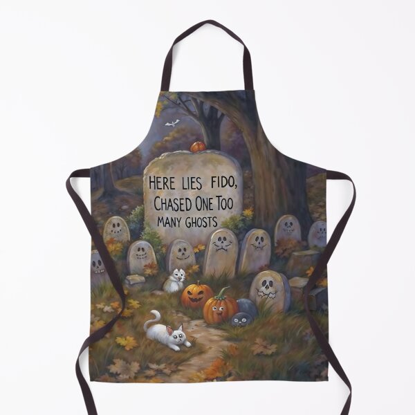 Item preview, Funny Pet Cemetery Halloween Ghost Cat Art designed and sold by DarkHolyQueen.