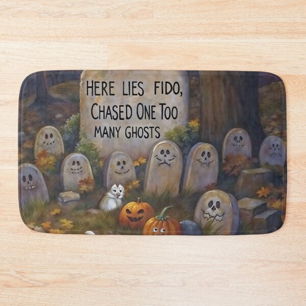 Item preview, Funny Pet Cemetery Halloween Ghost Cat Art designed and sold by DarkHolyQueen.