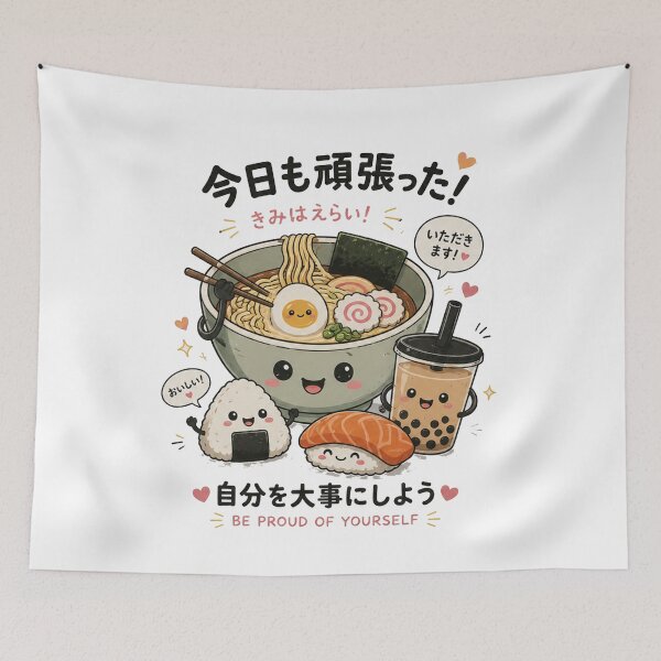 Item preview, Cute Kawaii Ramen & Boba Be Proud of Yourself Japanese Food Lover designed and sold by Verycutethings.