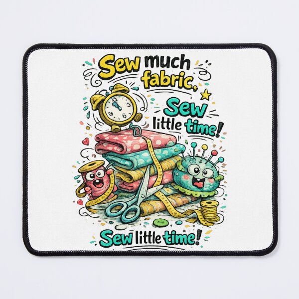 Item preview, Sew Much Fabric, Sew Little Time | Funny Retro Vintage Sewing Cartoon designed and sold by EverStitchStudio ★★★★★.