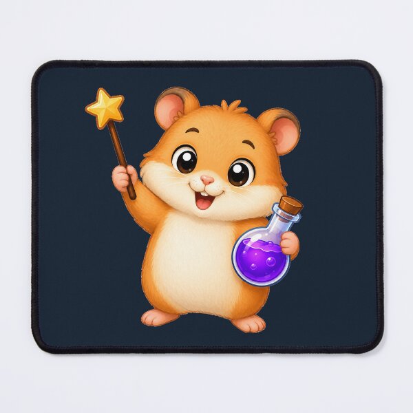 Item preview, Cute Kawaii Wizard Hamster With Magic Wand designed and sold by Seculinator.