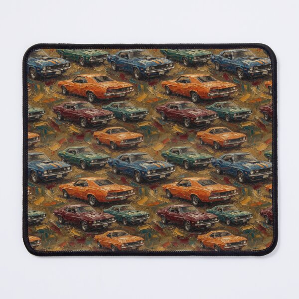 Item preview, Colorful Classic Muscle Cars Oil Painting Pattern designed and sold by Pioneer Spirit Market.