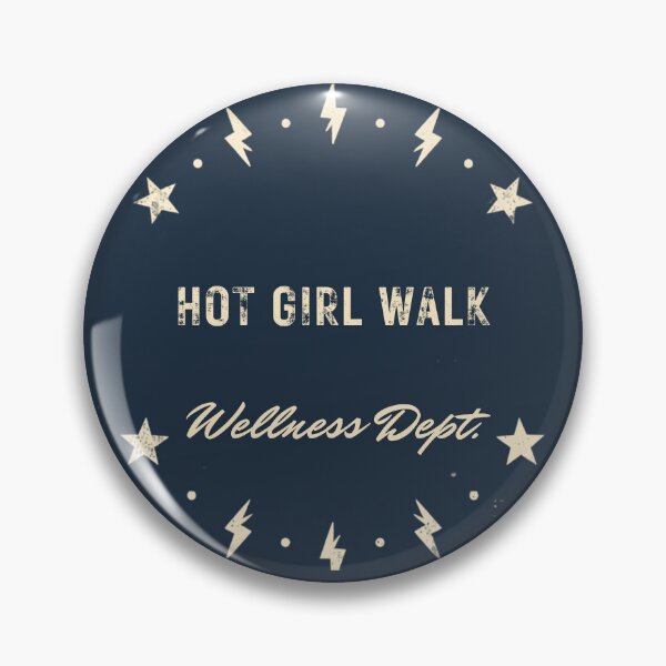 Item preview, Hot Girl Walk Wellness Vintage Badge Sticker designed and sold by RedRubyBubble.