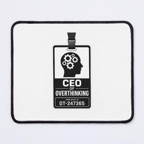 Item preview, CEO of Overthinking Funny Single Sticker - Sarcastic Corporate Office Humor Decal designed and sold by SlapHappyArt.