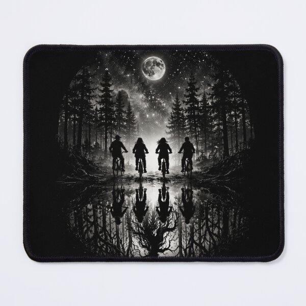 Item preview, Some Nights Stay Forever – Dark Fantasy Forest Bicycle Gothic Aesthetic Art designed and sold by AbstractAuraArt.