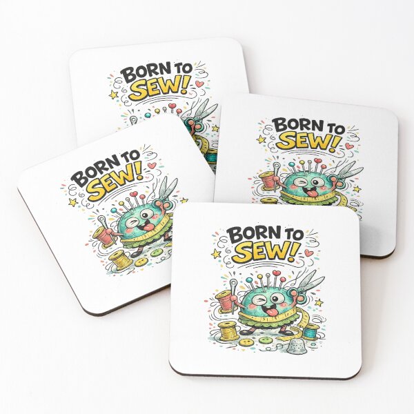 Item preview, Born to Sew | Funny Retro Vintage Sewing Cartoon designed and sold by EverStitchStudio ★★★★★.