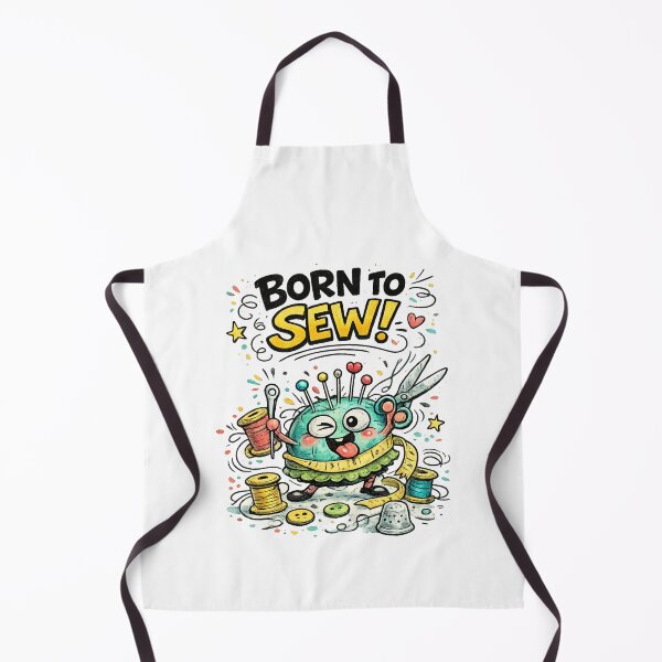 Item preview, Born to Sew | Funny Retro Vintage Sewing Cartoon designed and sold by EverStitchStudio ★★★★★.