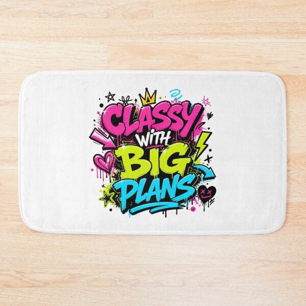 Item preview, Classy With Big Plans Graffiti Typography Sticker. Bold Neon Streetwear Aesthetic Design designed and sold by Aarvya Fashion Club ( A.F.C ).