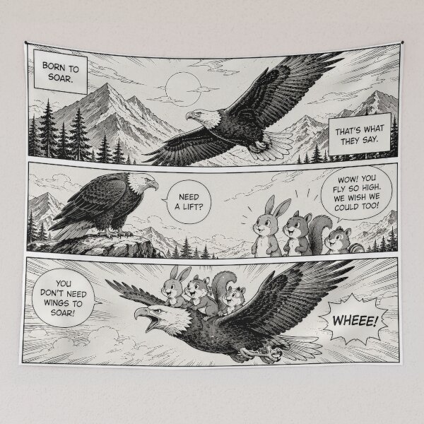 Item preview, Born to Soar – Inspirational Eagle Comic Adventure designed and sold by MJ-by-Dharan.