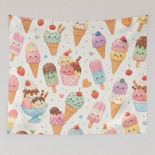 Item preview, Cute Kawaii Ice Cream Pattern designed and sold by 0606PM.