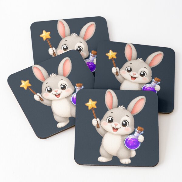 Item preview, Cute Kawaii Wizard Bunny With Magic Wand designed and sold by Seculinator.