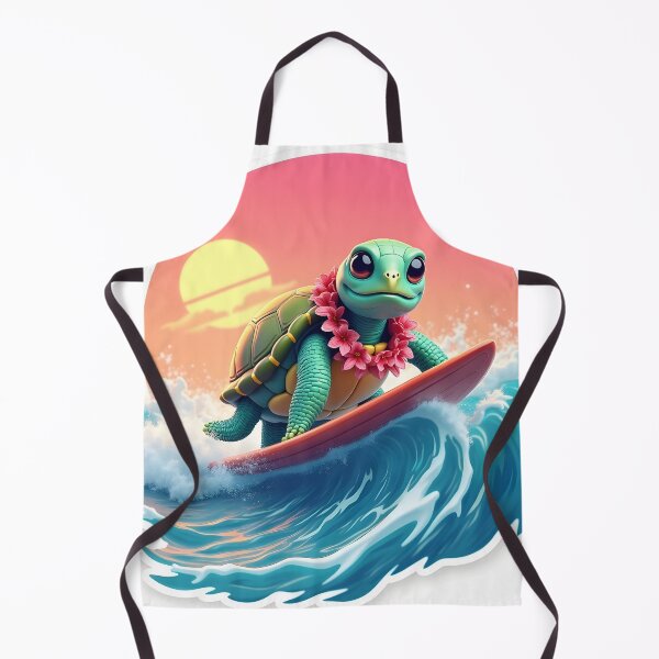 Item preview, Cute Surfing Turtle Tropical Sunset Ocean Vibes designed and sold by Luna-Flow.