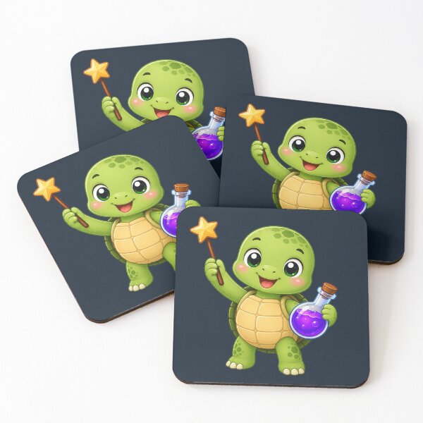 Item preview, Cute Kawaii Wizard Turtle With Magic Wand designed and sold by Seculinator.
