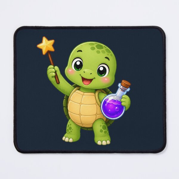 Item preview, Cute Kawaii Wizard Turtle With Magic Wand designed and sold by Seculinator.