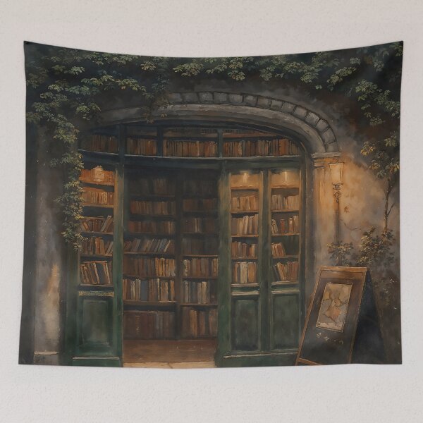 Item preview, Wizards Bookstore Dark Academia Gothic Graphic Art designed and sold by DarkHolyQueen.