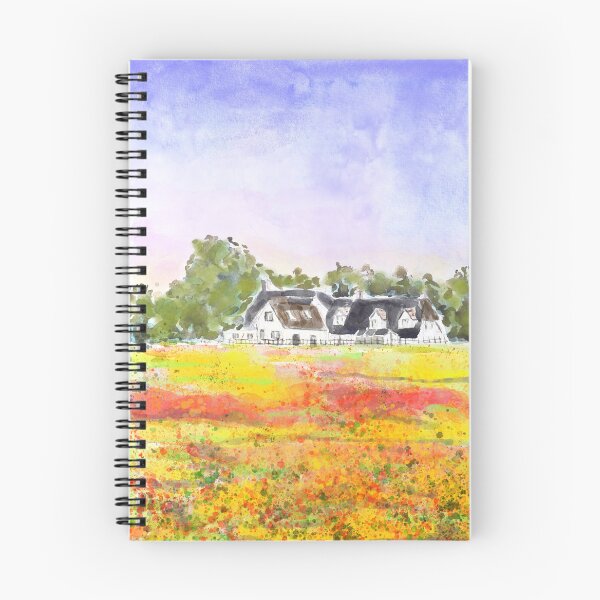 Artikelvorschau, Aquarellmalerei eines englischen Wildblumenfeldes entworfen und verkauft von ColorandColor.
