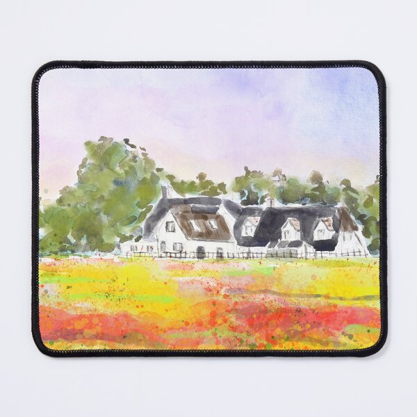 Item preview, English wildflowers field watercolour painting designed and sold by ColorandColor.
