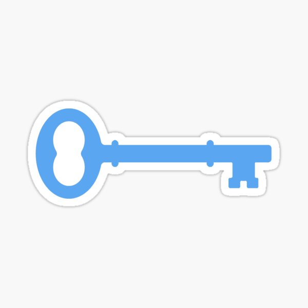 Light Blue Key Sticker
