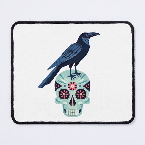 Item preview, Scandinavian Folk Art, Raven Standing On a Skull designed and sold by xiao xuans.