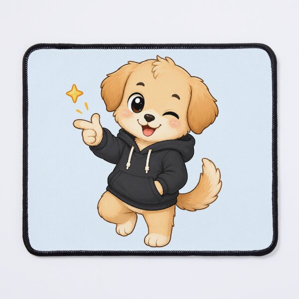 Item preview, Cute Kawaii Golden Retriever Dog Wearing Hoodie designed and sold by Seculinator.
