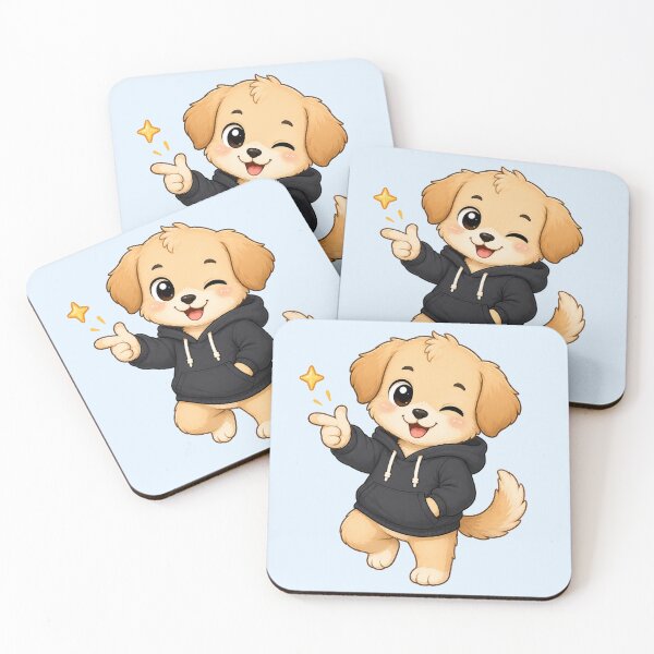Item preview, Cute Kawaii Golden Retriever Dog Wearing Hoodie designed and sold by Seculinator.