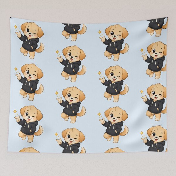 Item preview, Cute Kawaii Golden Retriever Dog Wearing Hoodie designed and sold by Seculinator.