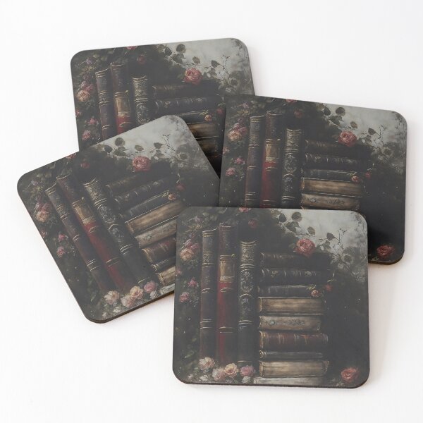 Item preview, Magic Books Stack Dark Academia Gothic Rose Art designed and sold by DarkHolyQueen.