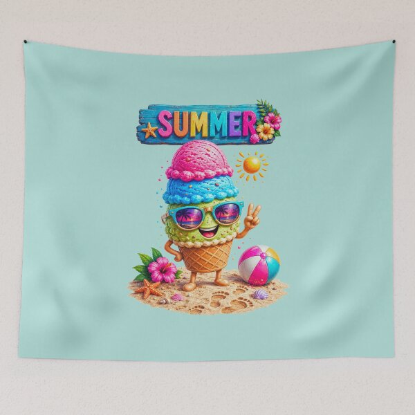 Item preview, Summer Ice Cream Vibes – Cute Beach Ice Cream Cone T-Shirt designed and sold by Aimetoi.