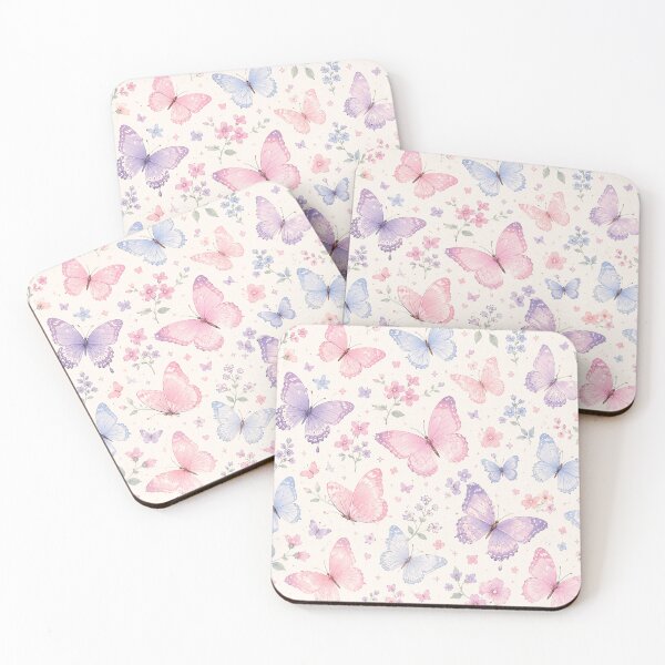 Item preview, Elegant Pastel Butterflies and Flowers designed and sold by 0606PM.