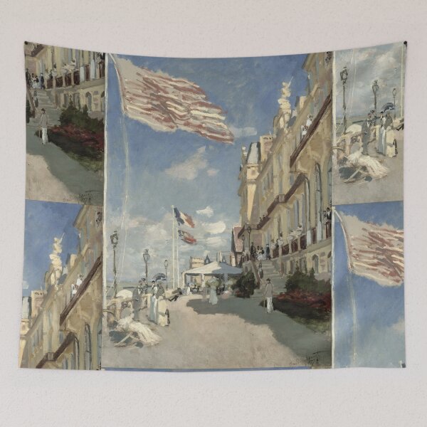 Item preview, Hotel Des Roches Noires Trouville by Claude Monet: Coastal Impressionist Poster designed and sold by artofuniverse.
