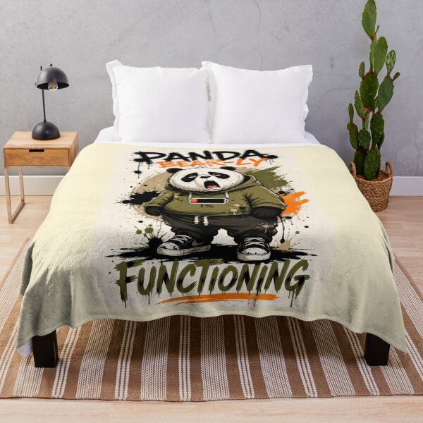 Item preview, Panda Bearly Functioning Funny Art designed and sold by BagFactoryUK.
