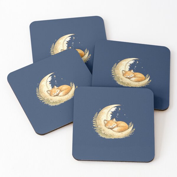 Item preview, Sleeping Fox Crescent Moon Cottagecore  designed and sold by MagicMakerPh⭐⭐⭐⭐⭐.