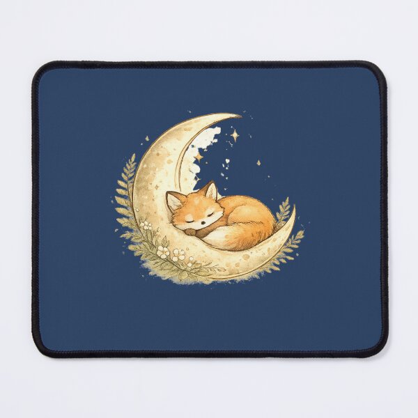 Item preview, Sleeping Fox Crescent Moon Cottagecore  designed and sold by MagicMakerPh⭐⭐⭐⭐⭐.