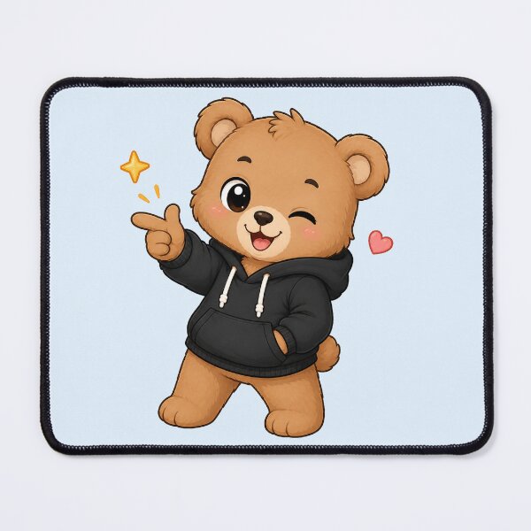 Item preview, Cute Kawaii Teddy Bear Wearing Hoodie designed and sold by Seculinator.
