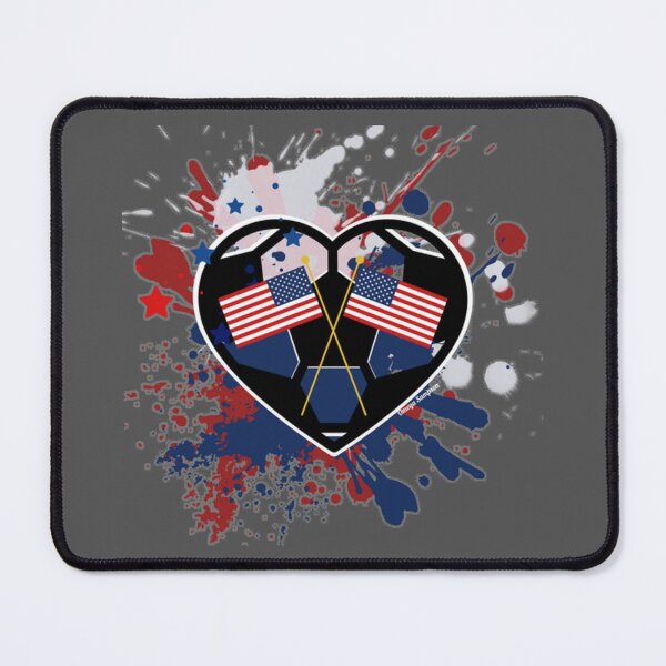 Item preview, USA Flags Soccer Heart designed and sold by artbyomega.