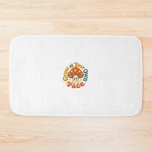 Item preview, Groovy Retro Grow At Your Own Pace Single Sticker - Cute Mushroom Self Care Decal designed and sold by SlapHappyArt.