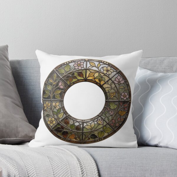 Item preview, Stained Glass Wreath Sticker | Circular Floral Window Art designed and sold by AillustriaAK.