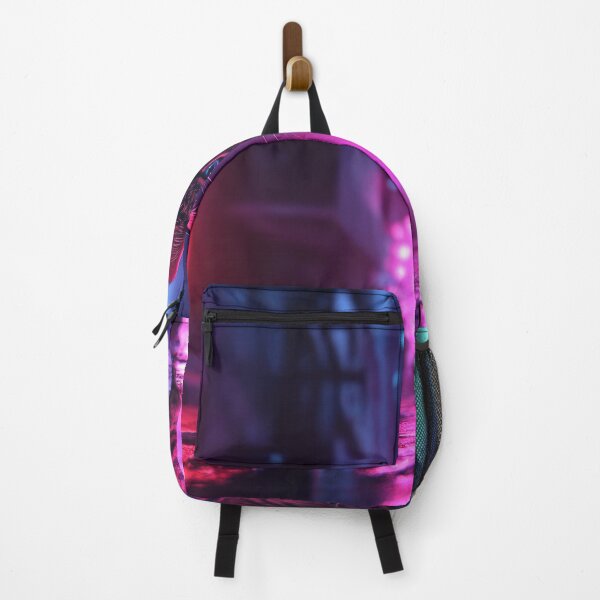 Item preview, Cyberpunk Neon Cat Glowing Pink Purple Futuristic City Vibes designed and sold by Drissakembili.