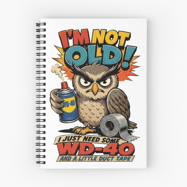 Item preview, Funny Grumpy Owl Not Old Just Need Spray Lubricant And Duct Tape designed and sold by Vermanartist.
