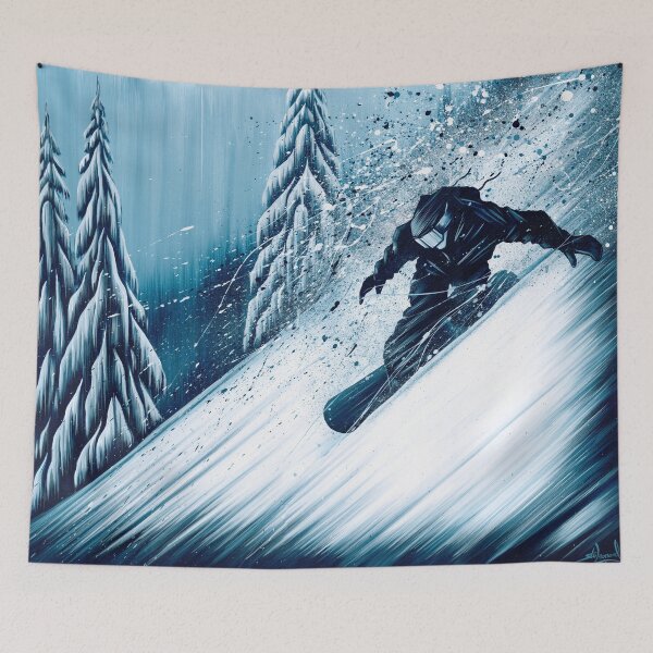 Item preview, Forever Dreaming Of (Version 2) | Alpine Winter Wall Art | Snowboard Art Print by Shred Art designed and sold by Shred Art Studio.