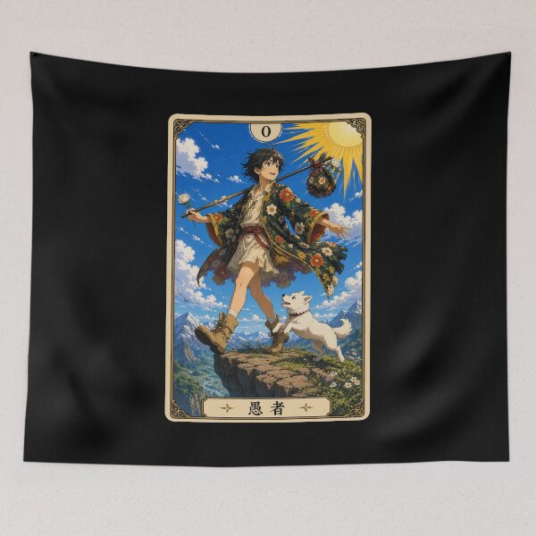 Item preview, Tarot card the Fool (愚者) in anime style designed and sold by ProjecTees.
