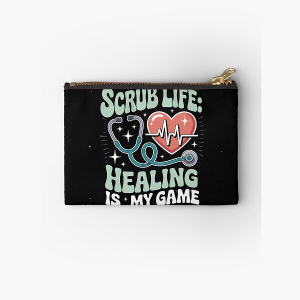 Item preview, Scrub Life Healing Is My Game Nurse Healthcare Shirt designed and sold by Raw Tigers.