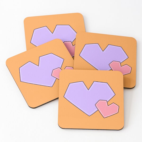 Item preview, Cute Purple and Pink Geometric Hearts Illustration designed and sold by ubborn.